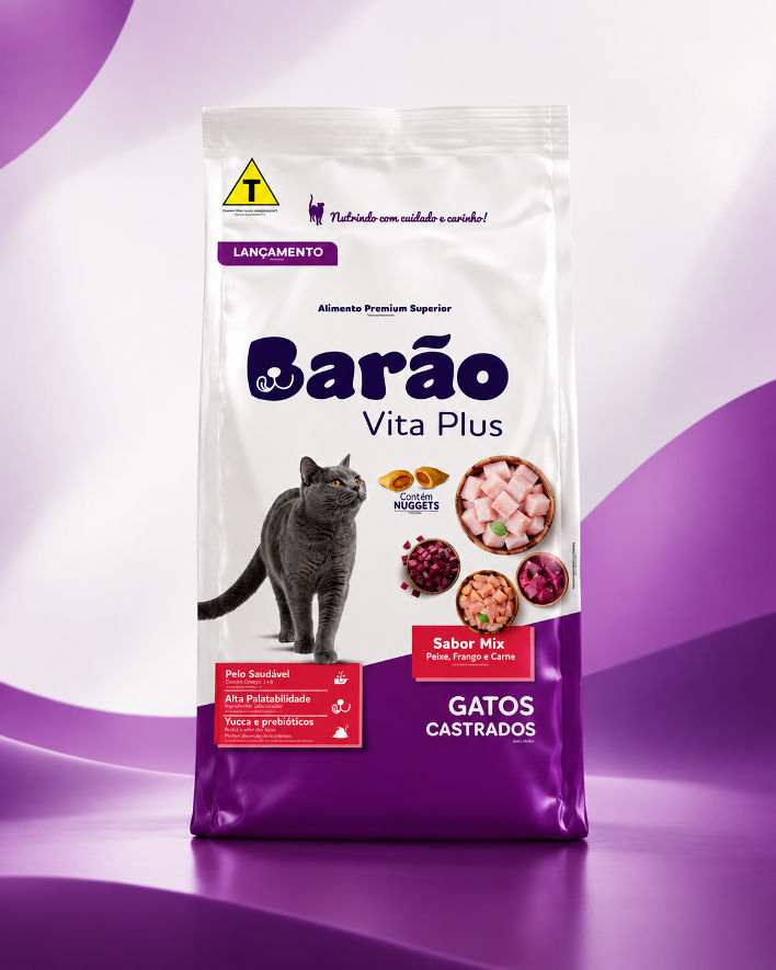 Embalagem Barão VitaPlus Gatos Castrados