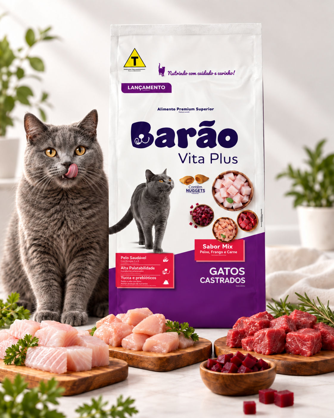 Gatos Castrados com ingredientes